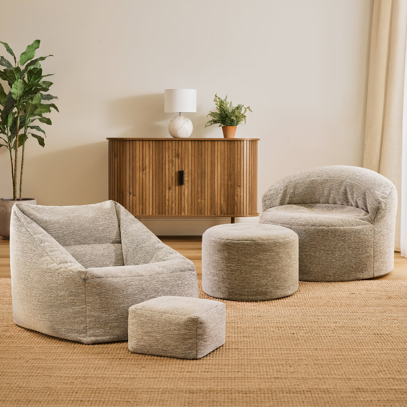 Pouf Rond Tressé Milano - Naturel