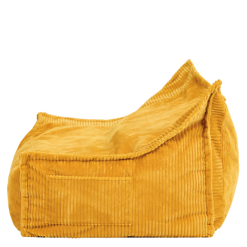 Canapé pouf pour enfant Francesco Cord - Ocre