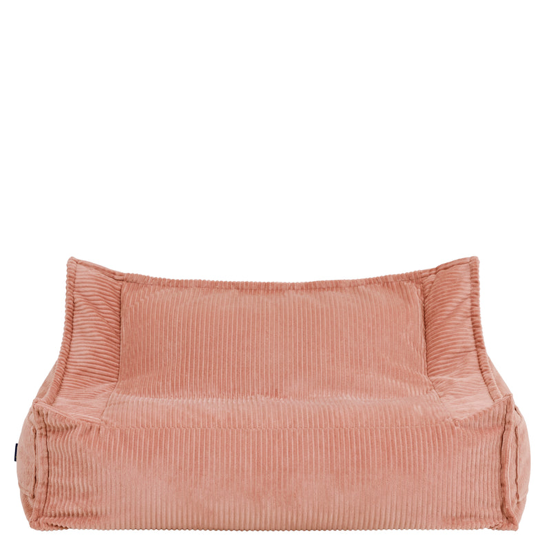 Canapé pouf pour enfant Francesco Cord - Rose