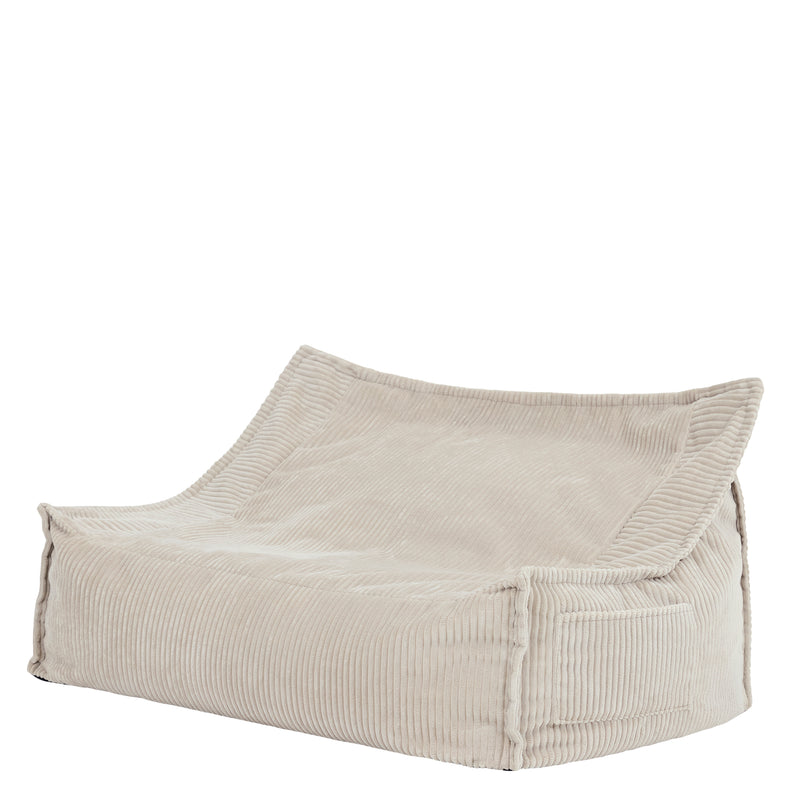 Canapé pouf pour enfant Francesco Cord - Pierre
