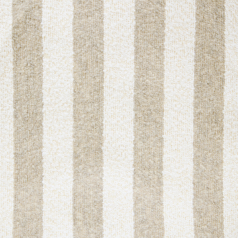 Fauteuil poire Natalia en bouclette rayée - Naturel