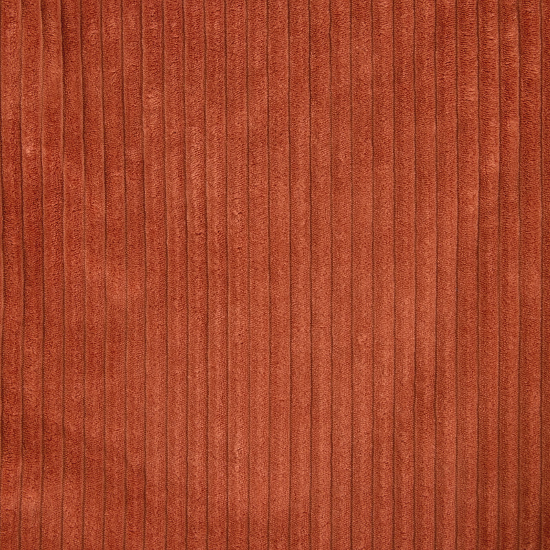 Fauteuil poire Natalia en velours côtelé, couleur terracotta