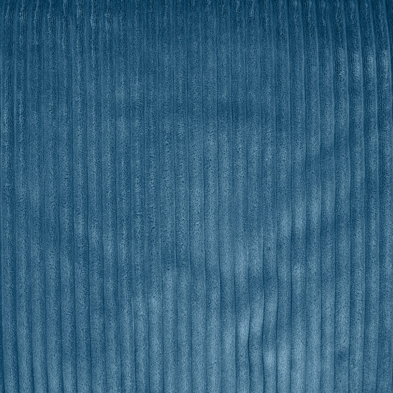 Pouf classique Kingston XL en velours côtelé - Bleu denim