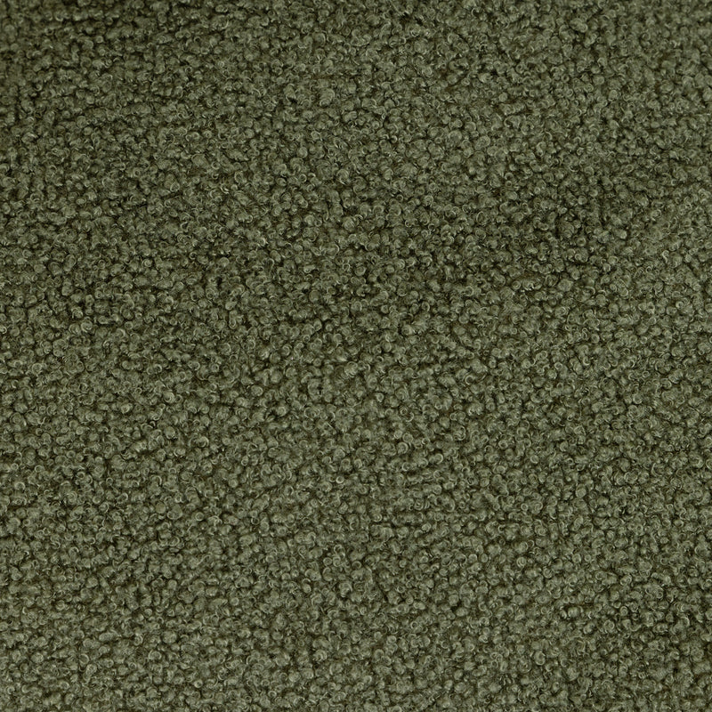Pouf rond Milano Bouclé - Vert olive