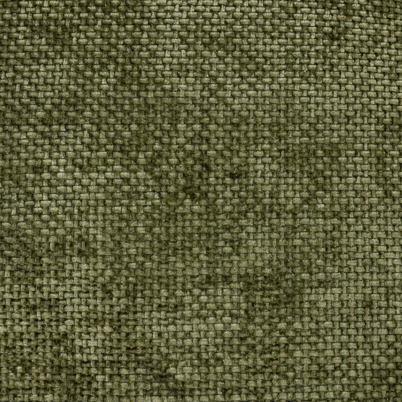 Pouf rond en chenille Milano - Vert olive