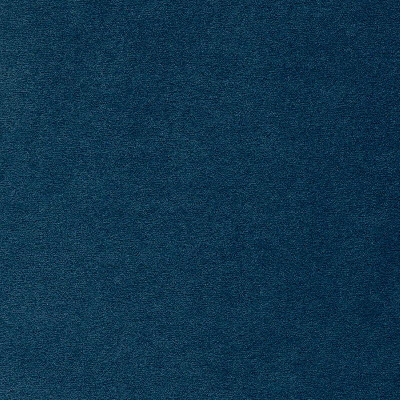 Pouf rond Milano en velours, bleu marine