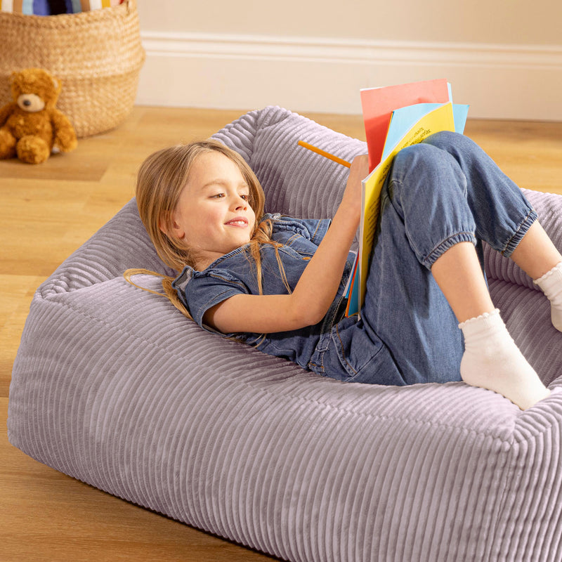 Canapé pouf pour enfant Cecilia Cord - Lavande