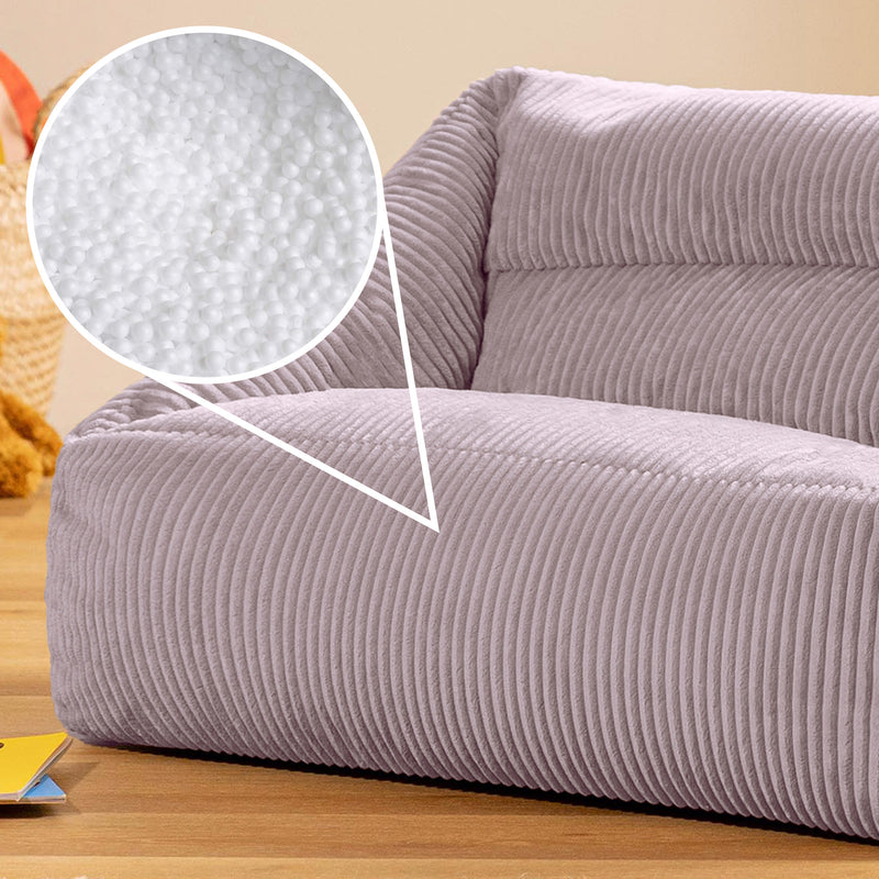 Canapé pouf pour enfant Cecilia Cord - Lavande