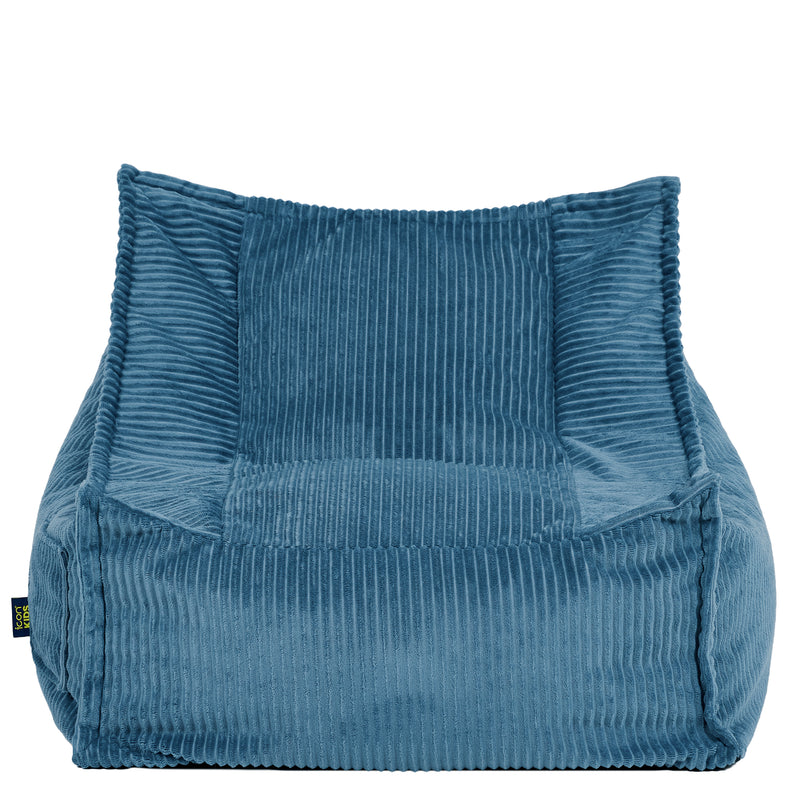 Pouf enfant Alto Cord - Bleu jean
