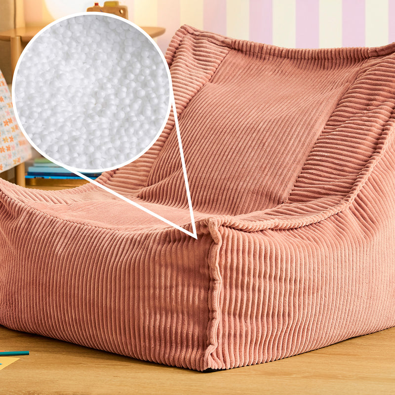 Fauteuil poire pour enfants Alto Cord - Rose