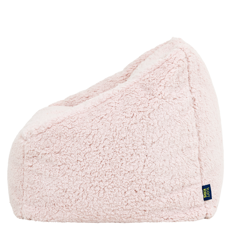 Fauteuil-poire en polaire nounours Natalia pour enfant - Rose