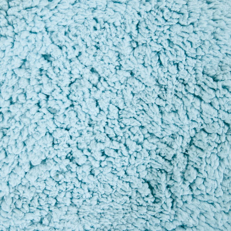 Pouf classique pour enfant XL Kingston en polaire Teddy - Bleu glacial