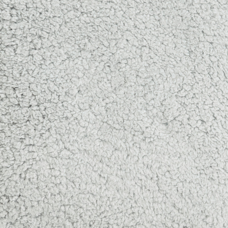 Pouf carré en polaire Teddy Mini Amara - Gris