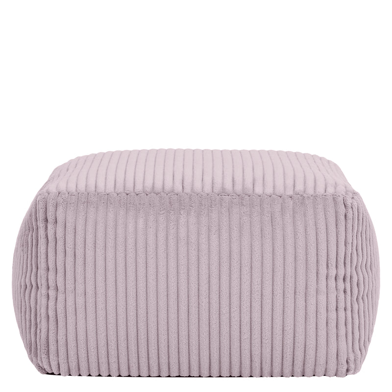 Pouf carré en velours côtelé Mini Amara - Lavande