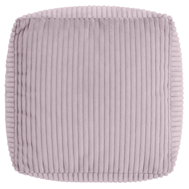 Pouf carré en velours côtelé Mini Amara - Lavande