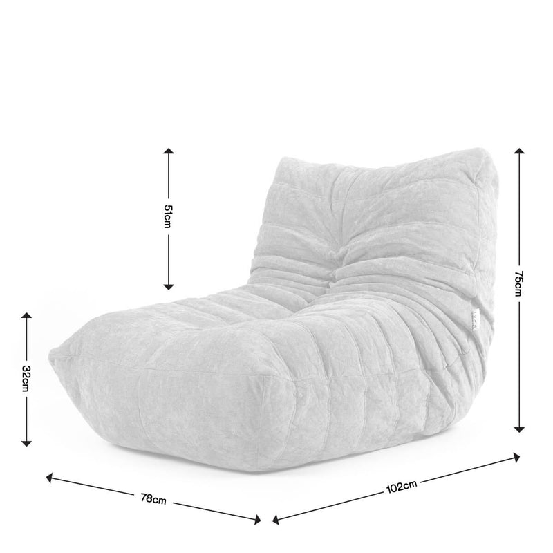 Siège d'appoint en tissu chenille garni de mousse Enzo, gris