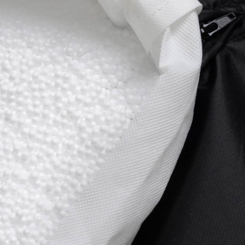 Pouf carré en tissu pour l'extérieur Vita, vert sauge