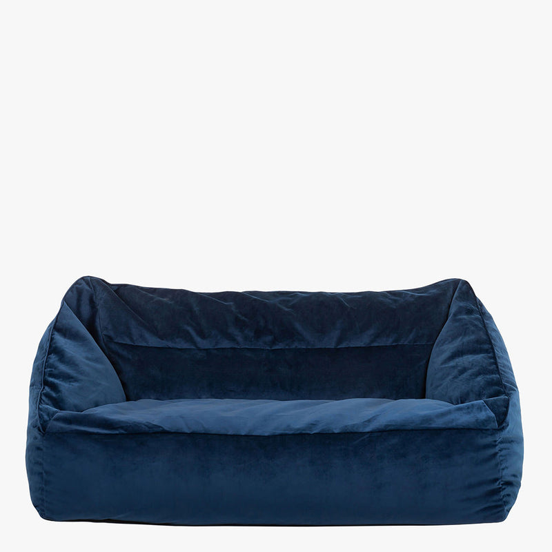 Pouf Cecilia Velvet Loveseat - Bleu marine
